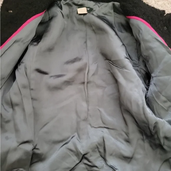 J. Crew Black Bouclé Short Pea Coat Size 0 - Picture 3 of 5